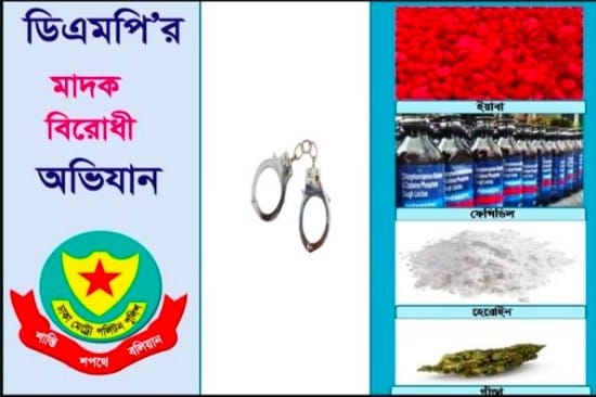 রাজধানীতে বিপুল পরিমাণ মাদক সহ গ্রেফতার ৫৮...