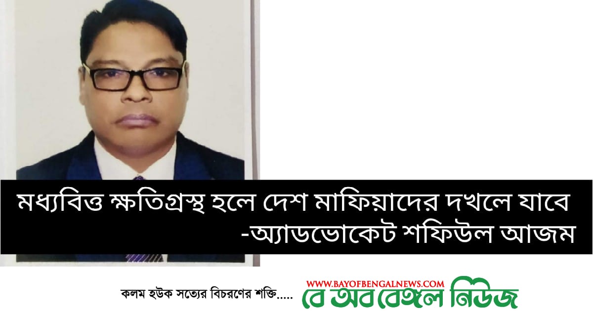 মধ্যবিত্তের ক্ষতি হলে দেশ মাফিয়াদের দখলে যাবে | অ্যাডভোকেট শফিউল আজম